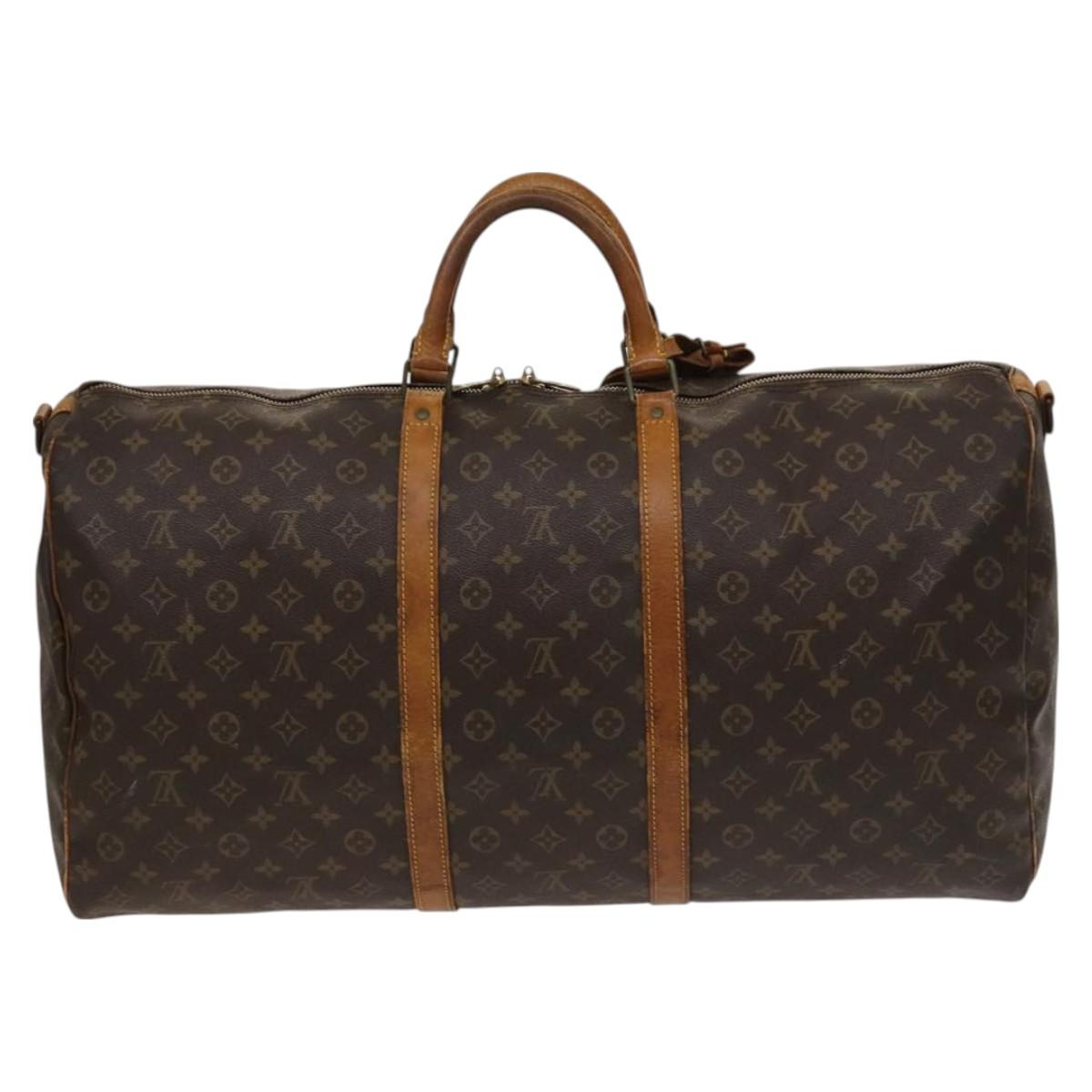 LOUIS VUITTON Monogram Keepall Bandouliere 60 Boston Bag M41412 LV Auth 125967
