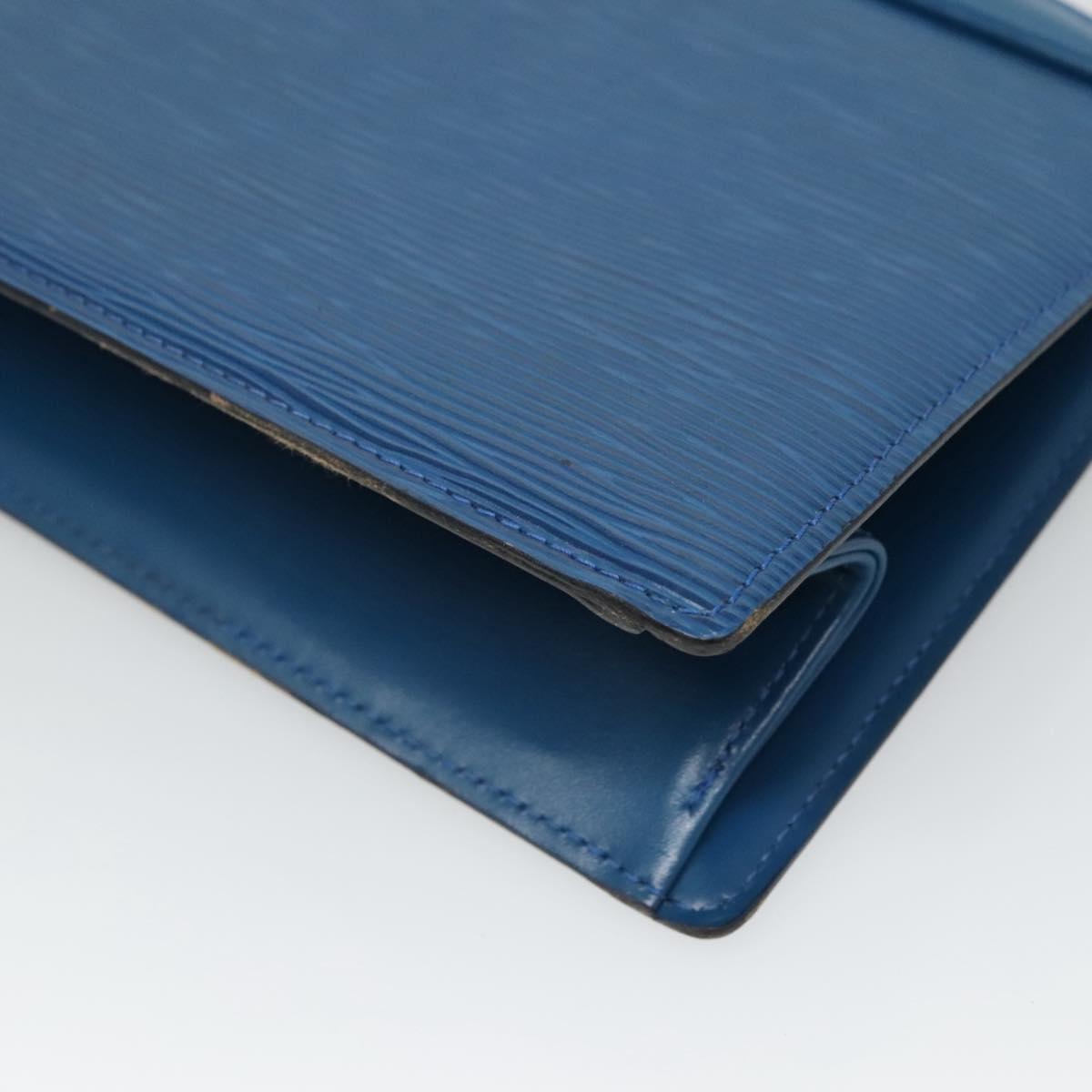 LOUIS VUITTON Epi Trousse Crete Pouch Blue M48405 LV Auth 126015