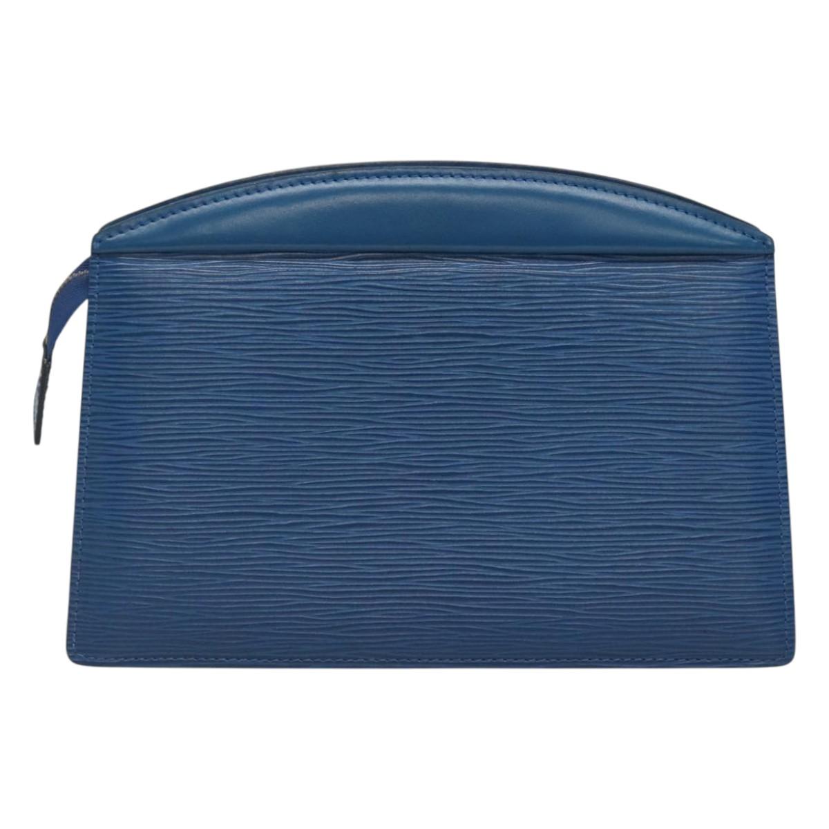 LOUIS VUITTON Epi Trousse Crete Pouch Blue M48405 LV Auth 126015