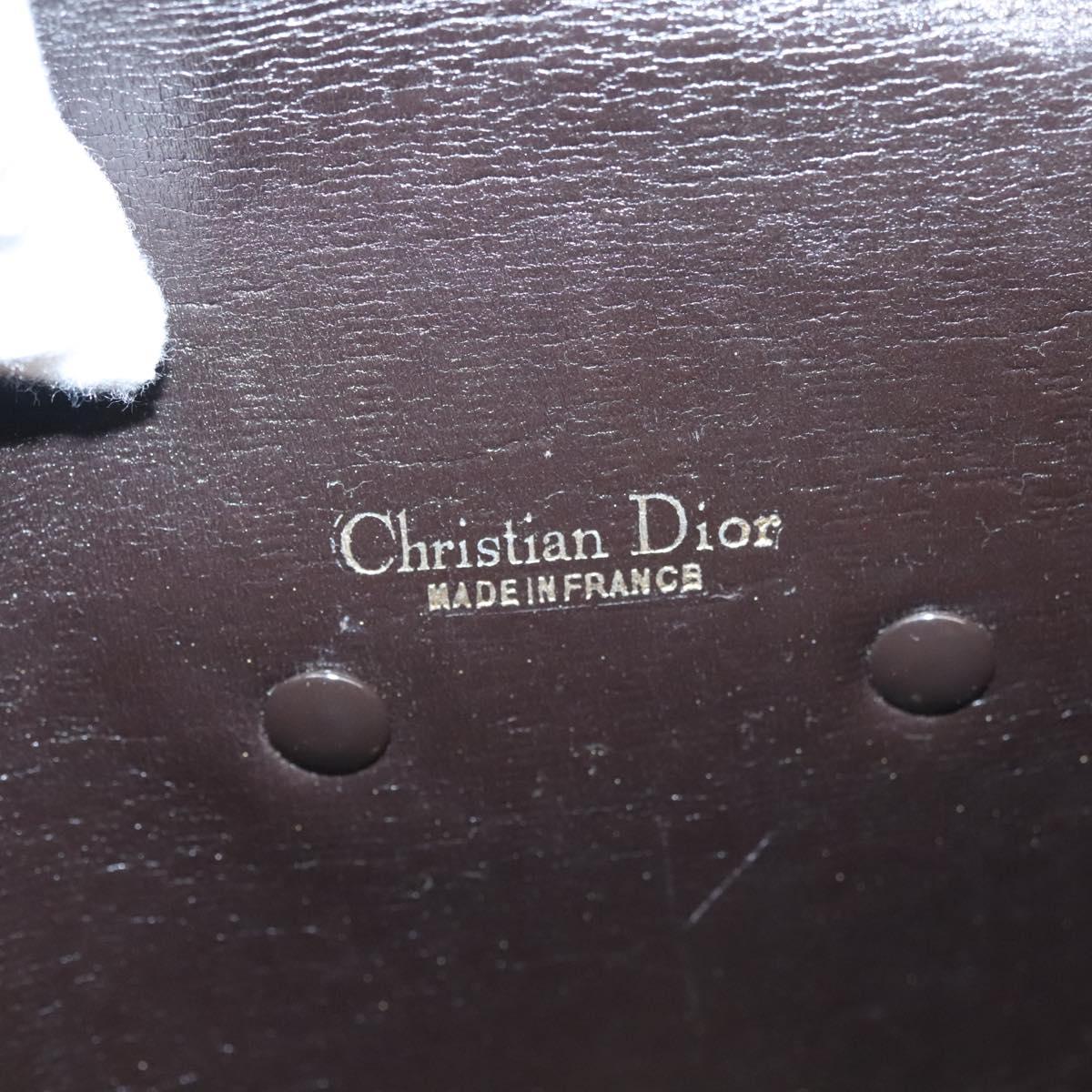 Christian Dior Trotter Canvas Clutch Bag Brown Gold Auth 126019