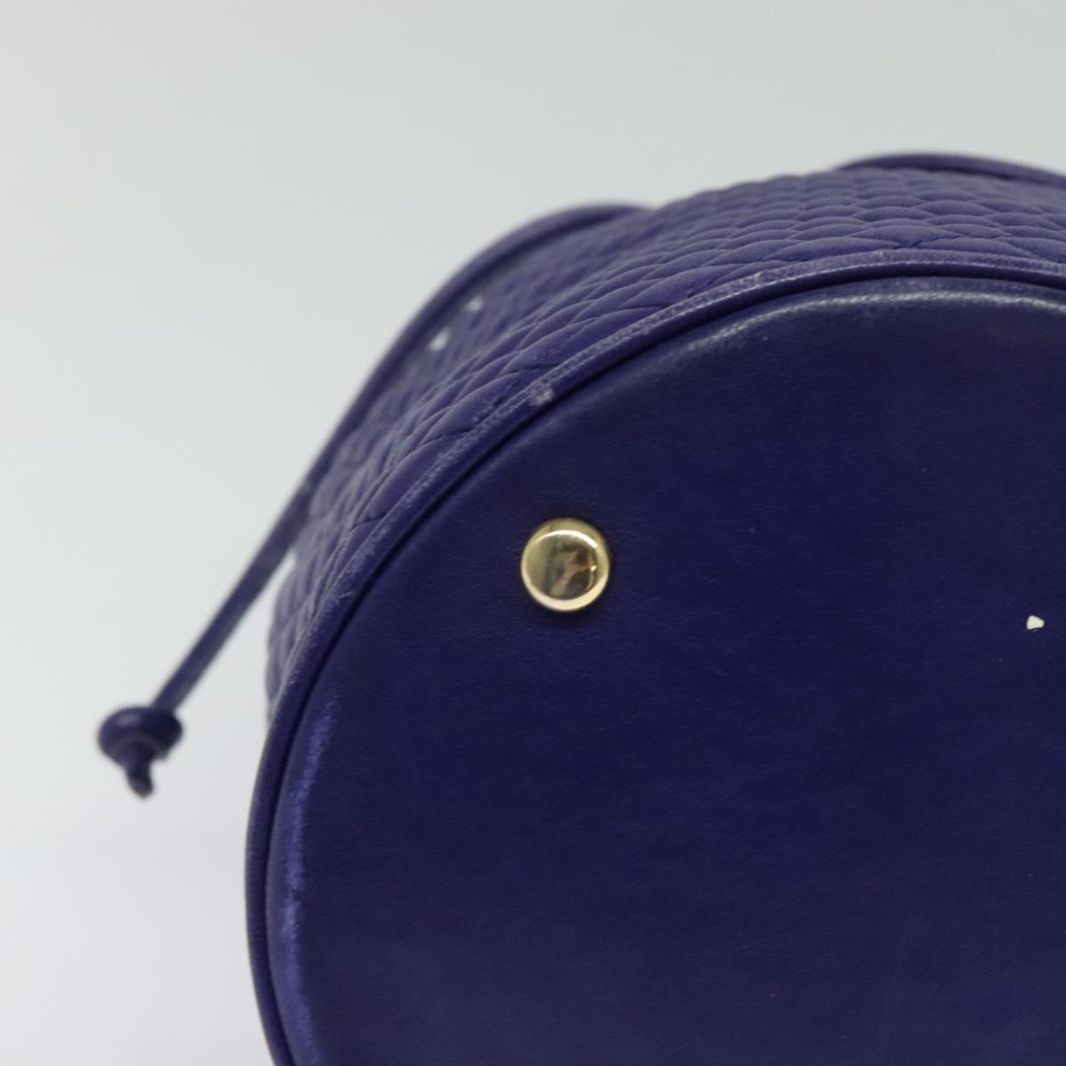 BALLY Shoulder Bag Leather Purple Gold Auth 126020