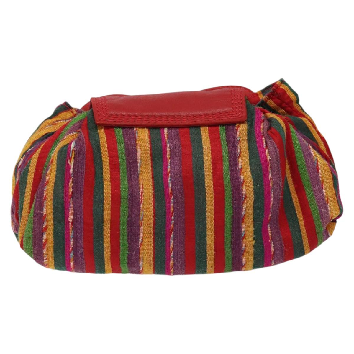 LOEWE Shoulder Bag Cotton Red Auth 126065