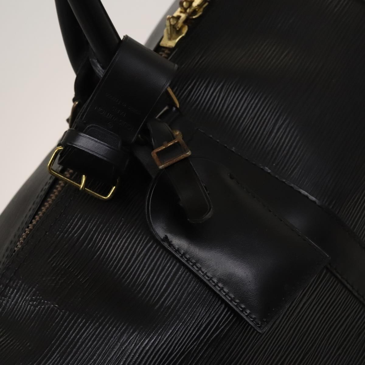 LOUIS VUITTON Epi Keepall 50 Boston Bag Black M42962 LV Auth 126080