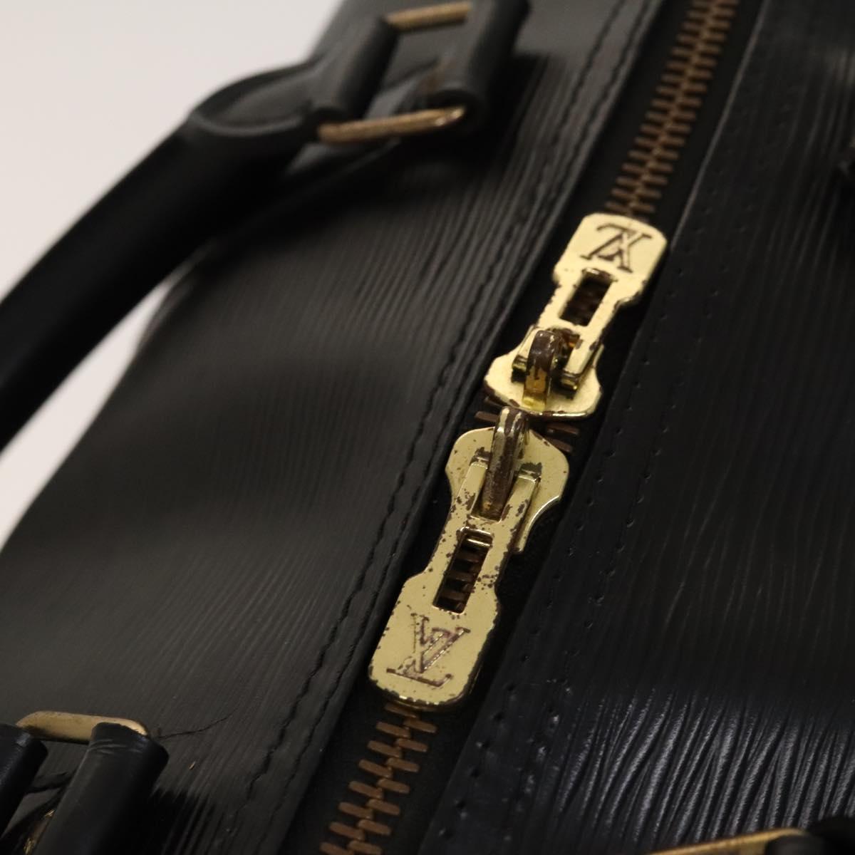 LOUIS VUITTON Epi Keepall 50 Boston Bag Black M42962 LV Auth 126080