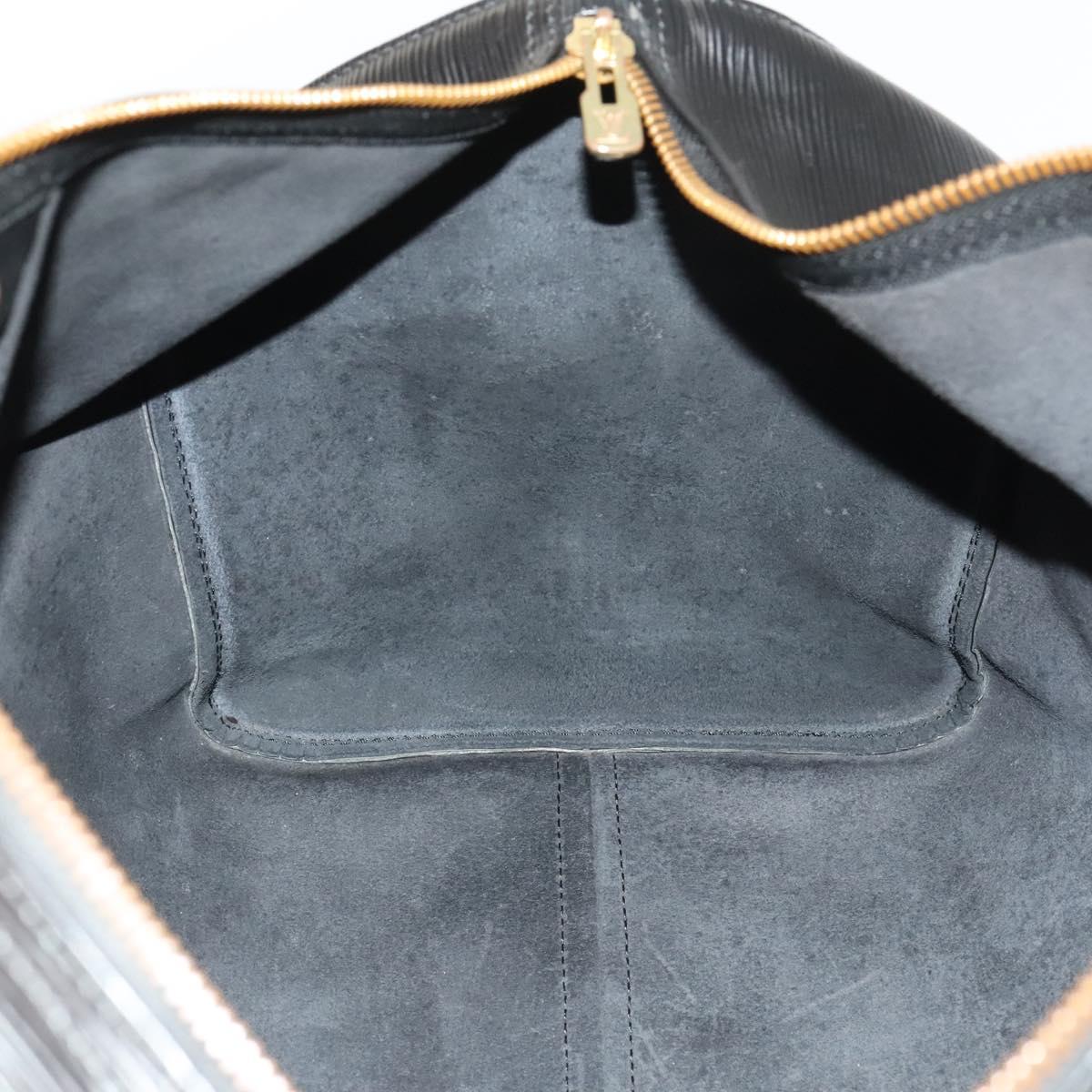 LOUIS VUITTON Epi Keepall 50 Boston Bag Black M42962 LV Auth 126080