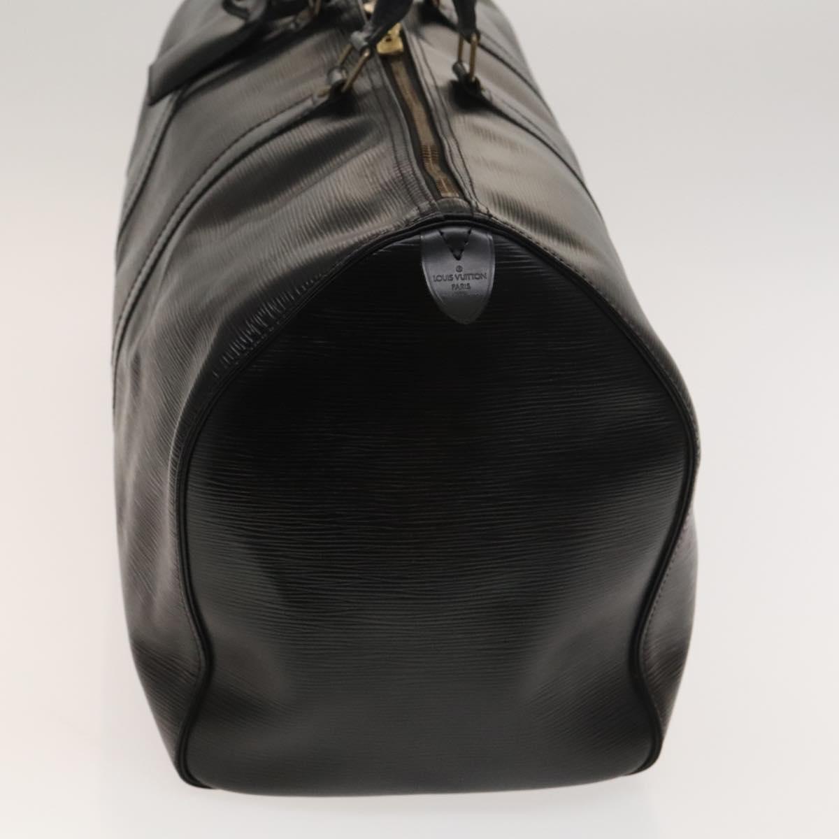 LOUIS VUITTON Epi Keepall 50 Boston Bag Black M42962 LV Auth 126080