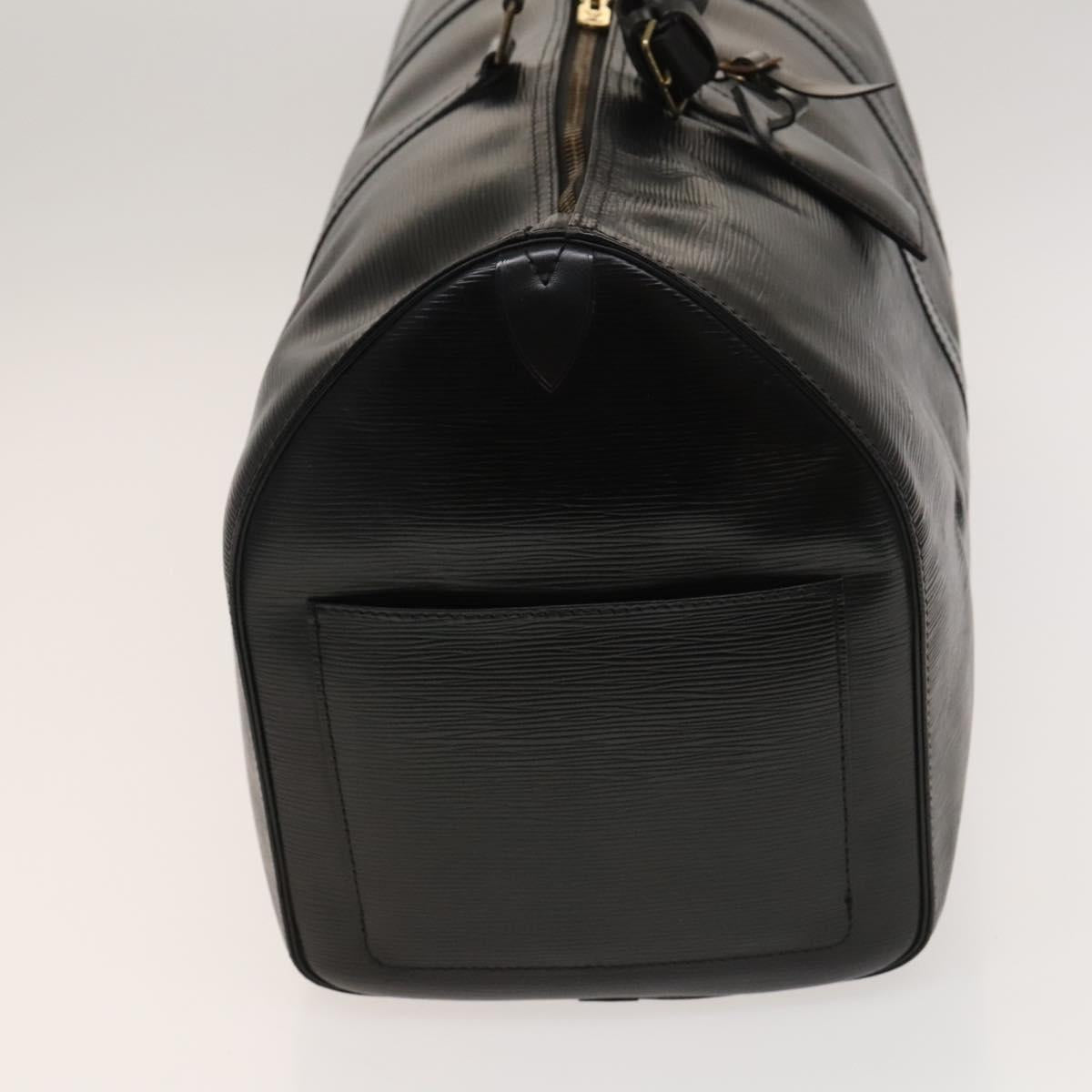 LOUIS VUITTON Epi Keepall 50 Boston Bag Black M42962 LV Auth 126080