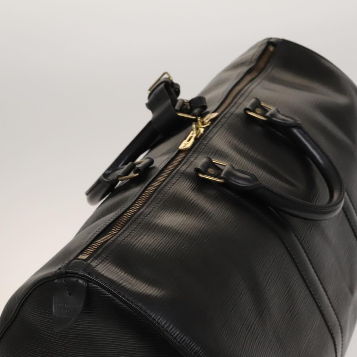 LOUIS VUITTON Epi Keepall 50 Boston Bag Black M42962 LV Auth 126080