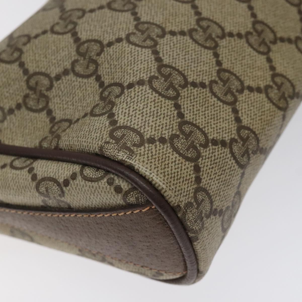 GUCCI GG Supreme Web Sherry Line Shoulder Bag PVC Beige 89 02 018 Auth 126093