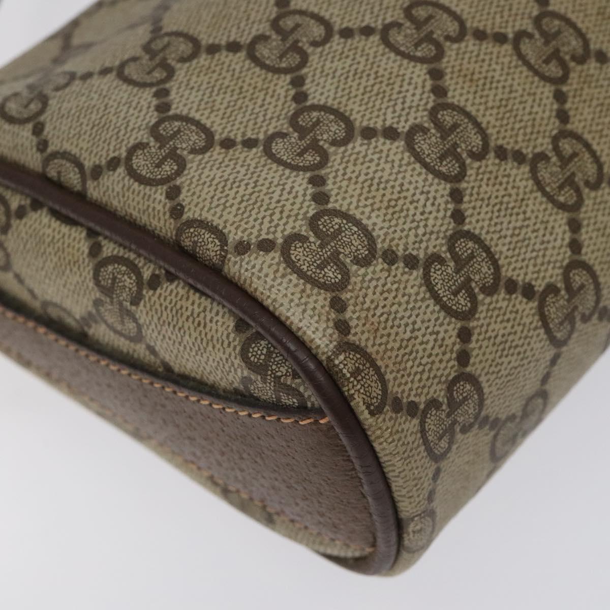 GUCCI GG Supreme Web Sherry Line Shoulder Bag PVC Beige 89 02 018 Auth 126093