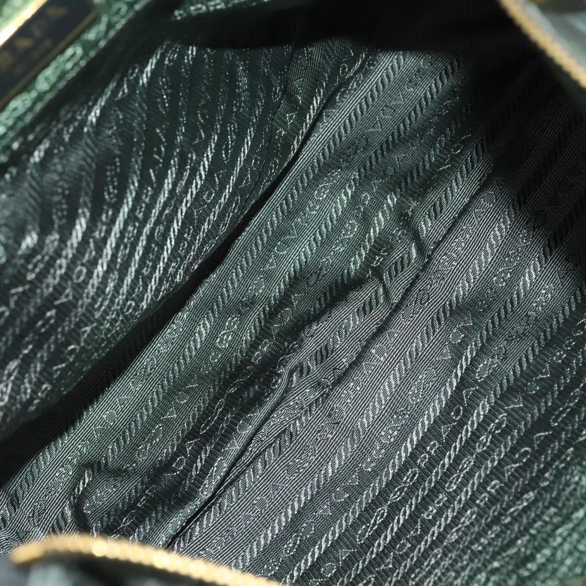 PRADA Shoulder Bag Nylon Leather 2Set Blue Gray Auth 126134