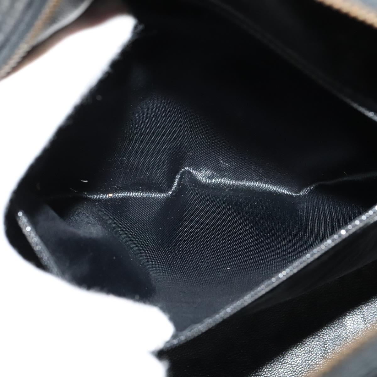 CHANEL Bicolore Shoulder Bag Enamel Black CC Auth 126184