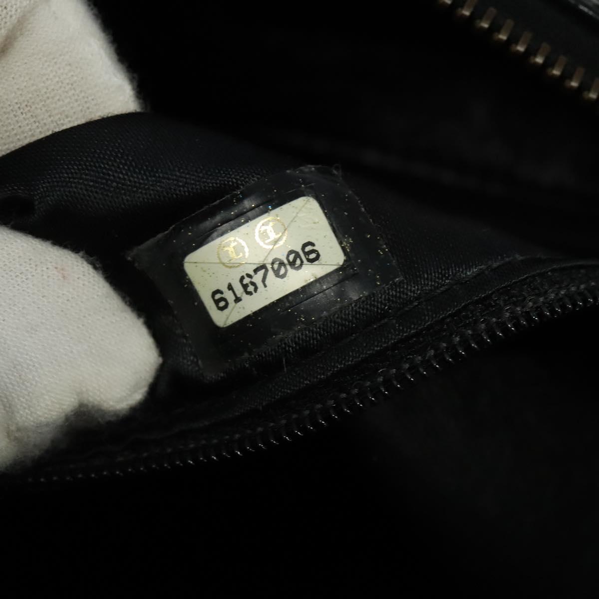 CHANEL Bicolore Shoulder Bag Enamel Black CC Auth 126184