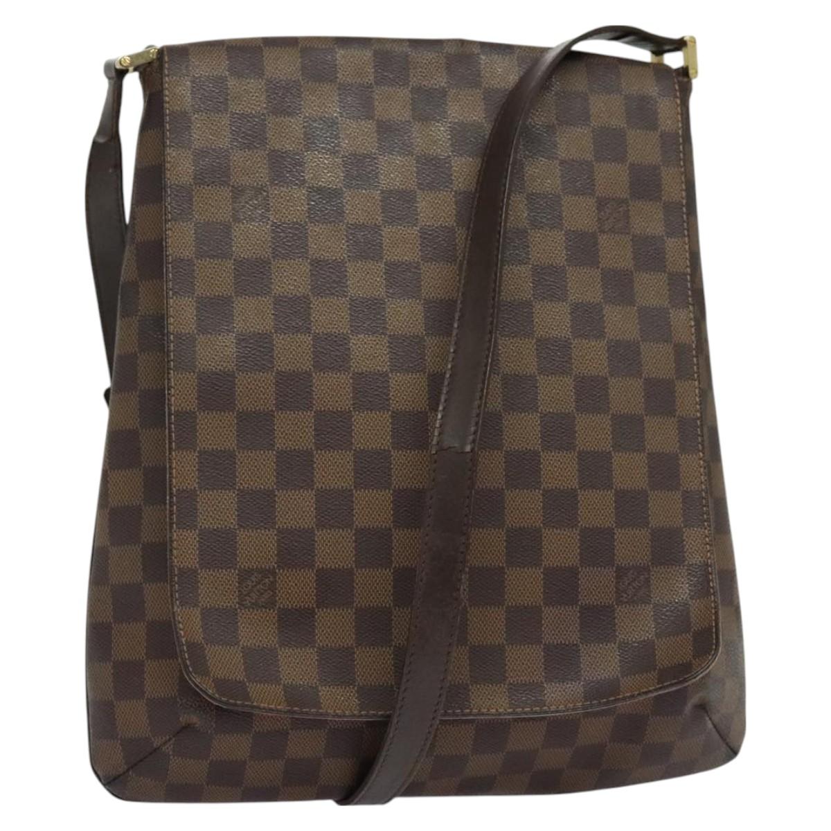 LOUIS VUITTON Damier Ebene Musette Shoulder Bag N51302 LV Auth 126199