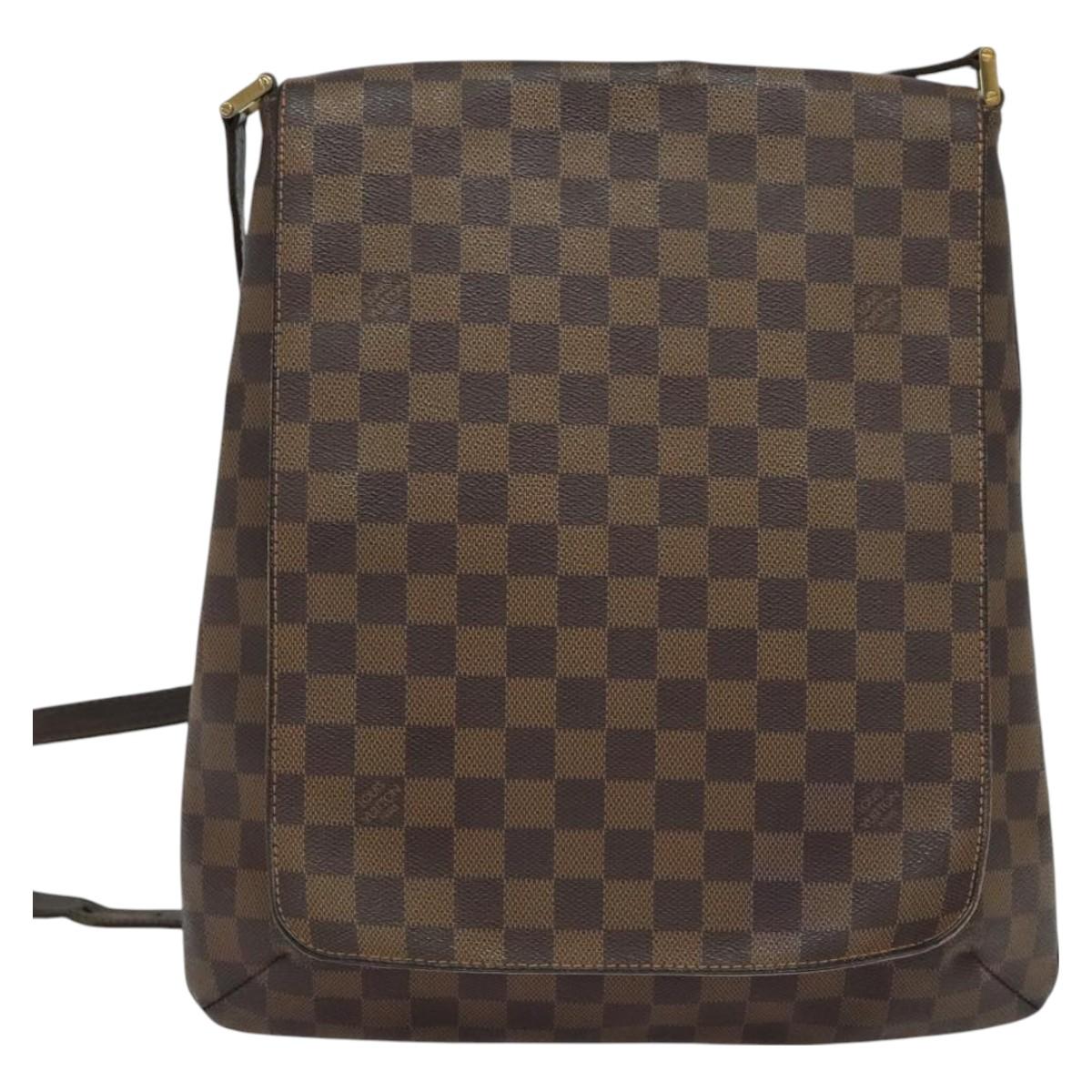 LOUIS VUITTON Damier Ebene Musette Shoulder Bag N51302 LV Auth 126199