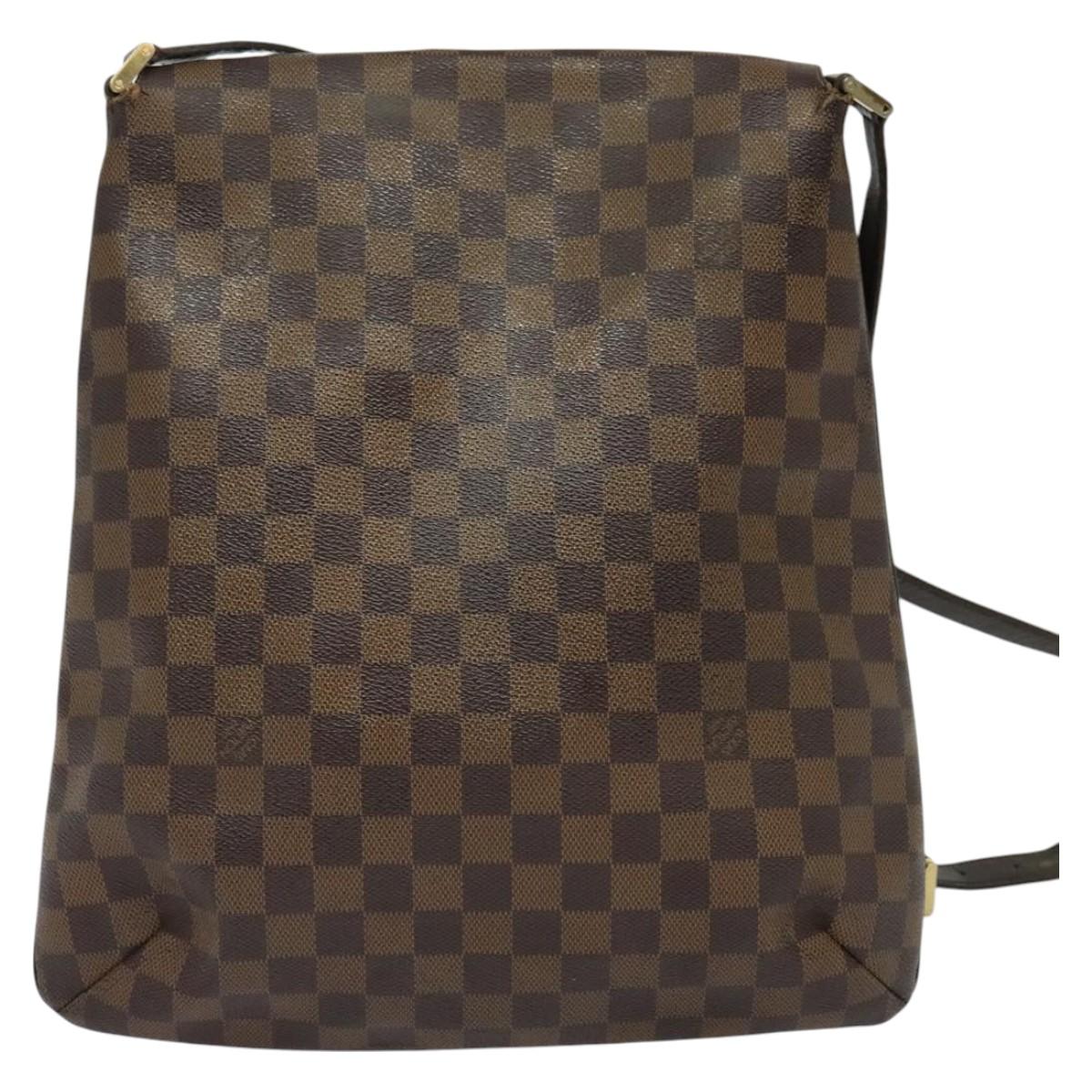 LOUIS VUITTON Damier Ebene Musette Shoulder Bag N51302 LV Auth 126199
