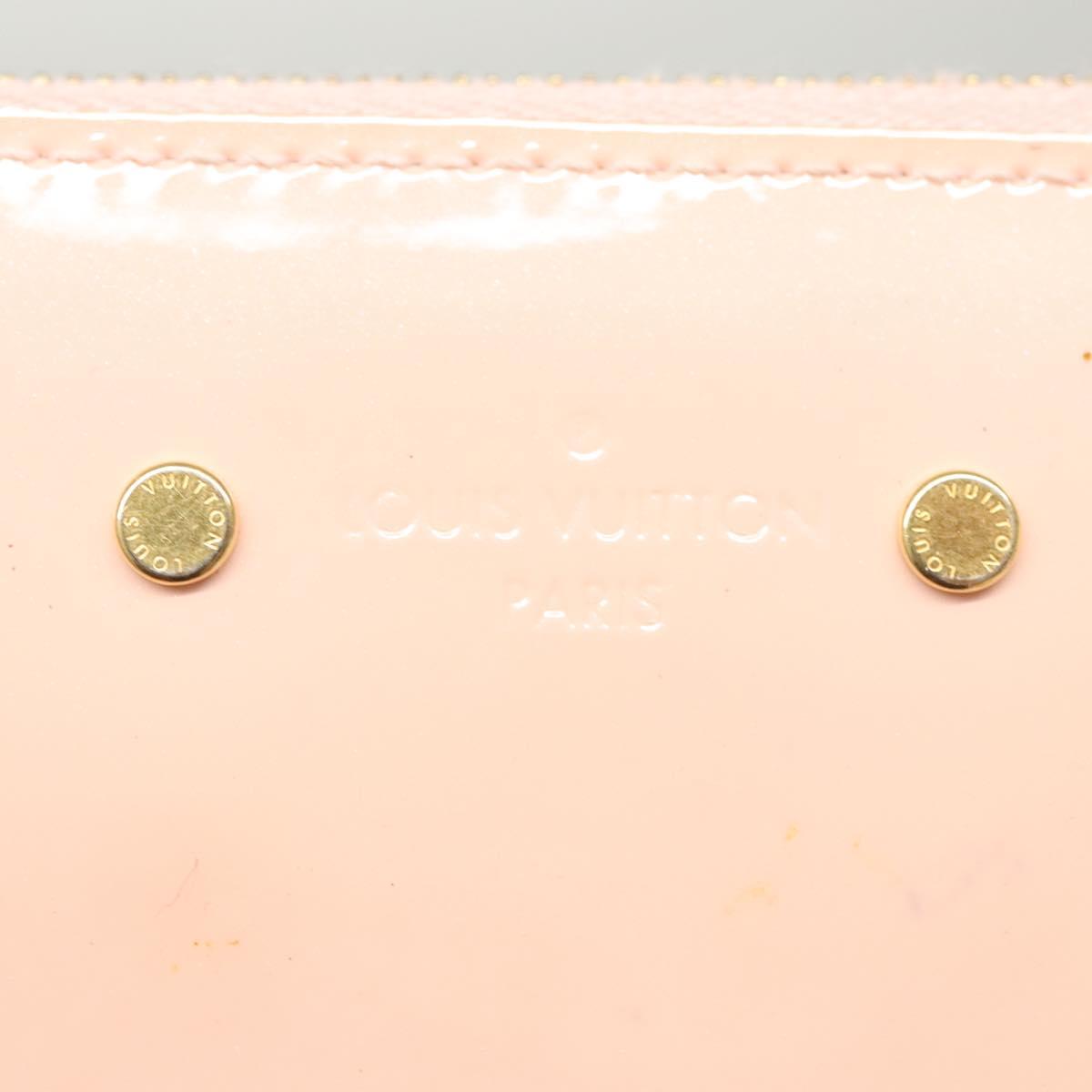 LOUIS VUITTON Vernis Porte Cartes Simple Rose Valerine M63855 LV Auth 126207