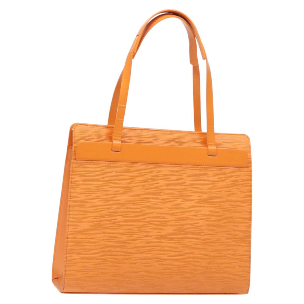 LOUIS VUITTON Epi Croisette PM Tote Bag Orange Mandarin M5249H LV Auth 126209