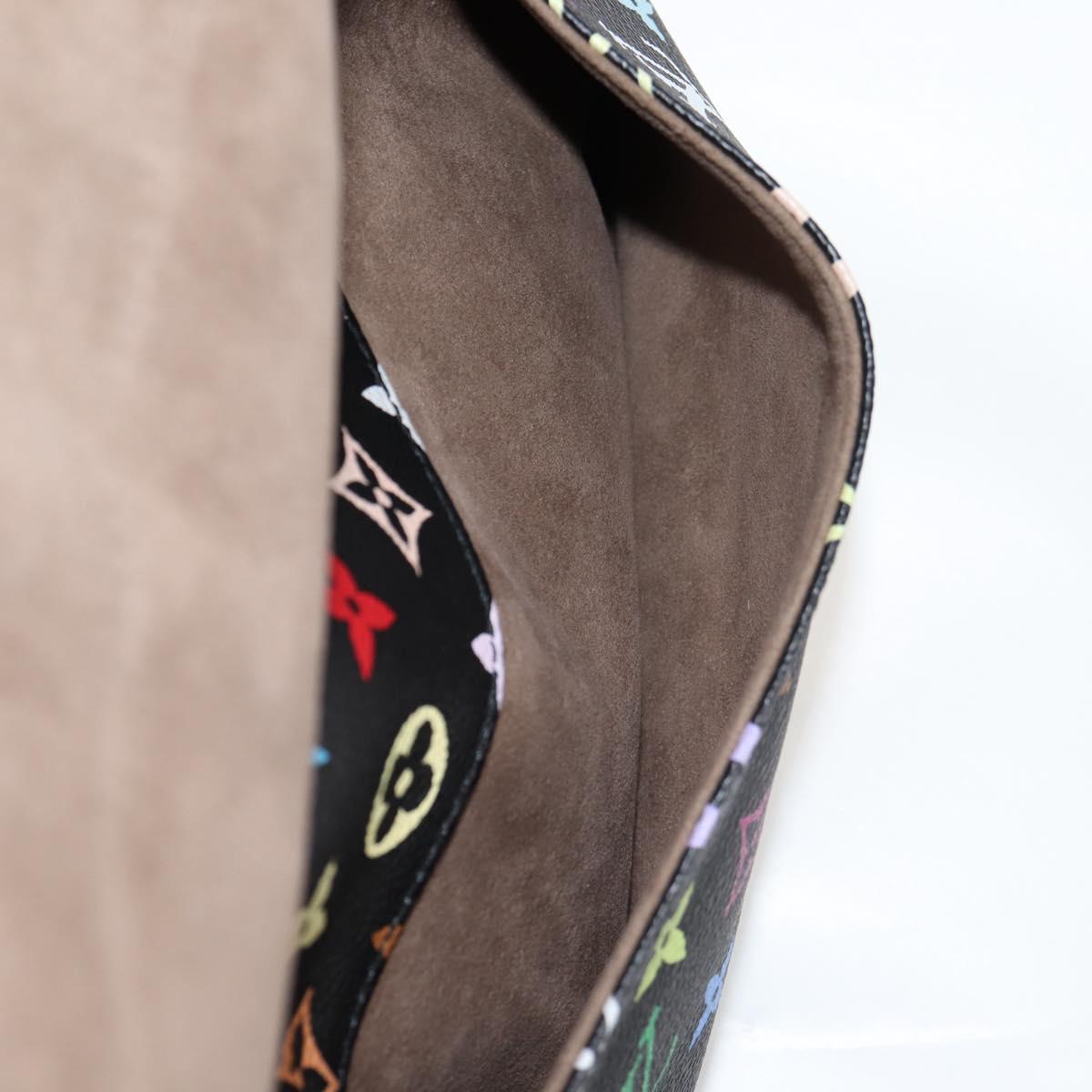 LOUIS VUITTON Monogram Multicolor Gracie MM Hand Bag Black M92591 Auth 126225SV