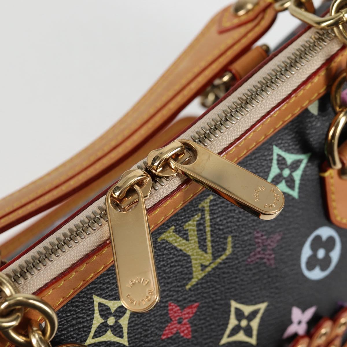 LOUIS VUITTON Monogram Multicolor Gracie MM Hand Bag Black M92591 Auth 126225SV