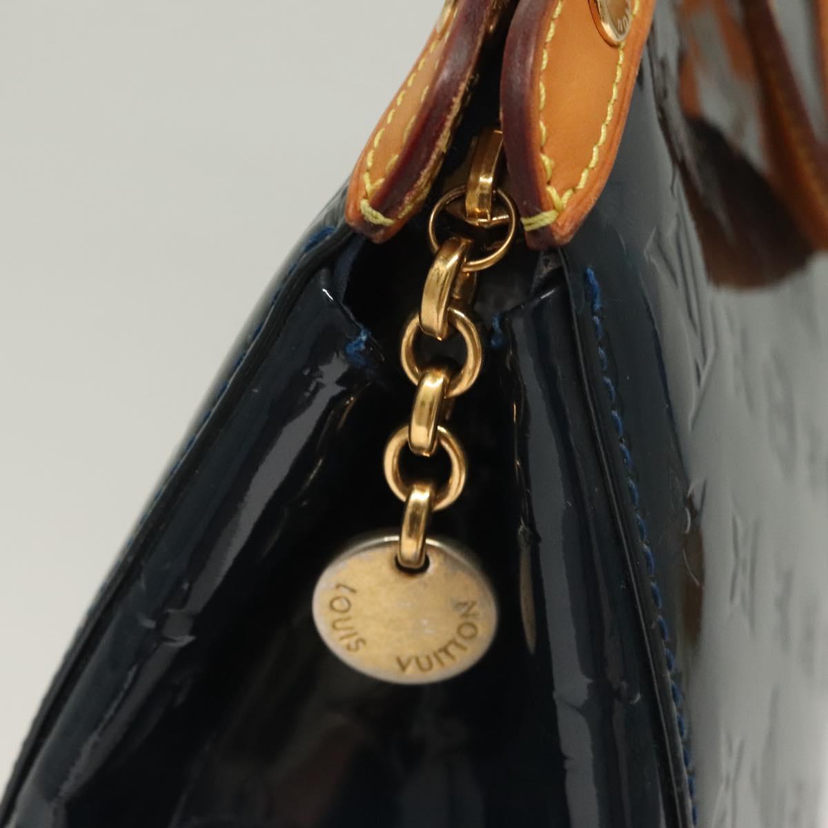 LOUIS VUITTON Vernis Blair MM Hand Bag 2way Grand blue M90054 LV Auth 126234