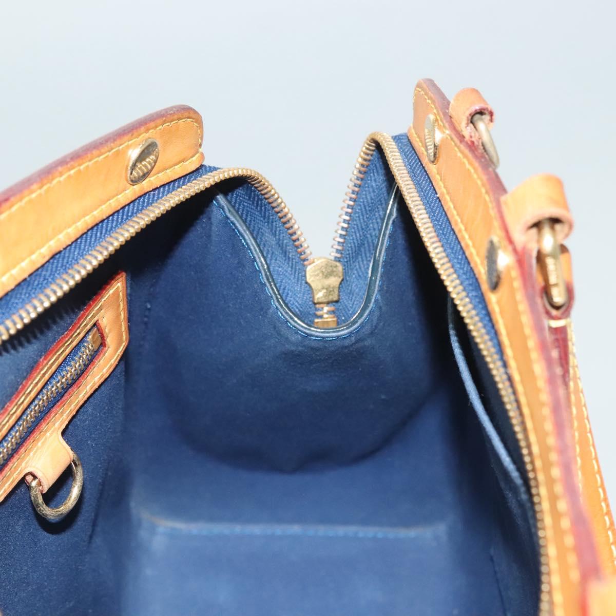 LOUIS VUITTON Vernis Blair MM Hand Bag 2way Grand blue M90054 LV Auth 126234