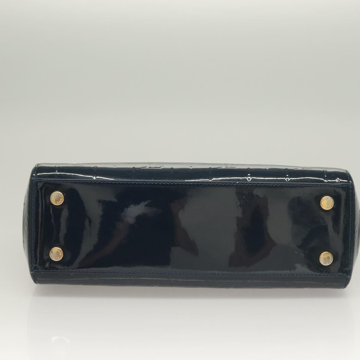 LOUIS VUITTON Vernis Blair MM Hand Bag 2way Grand blue M90054 LV Auth 126234