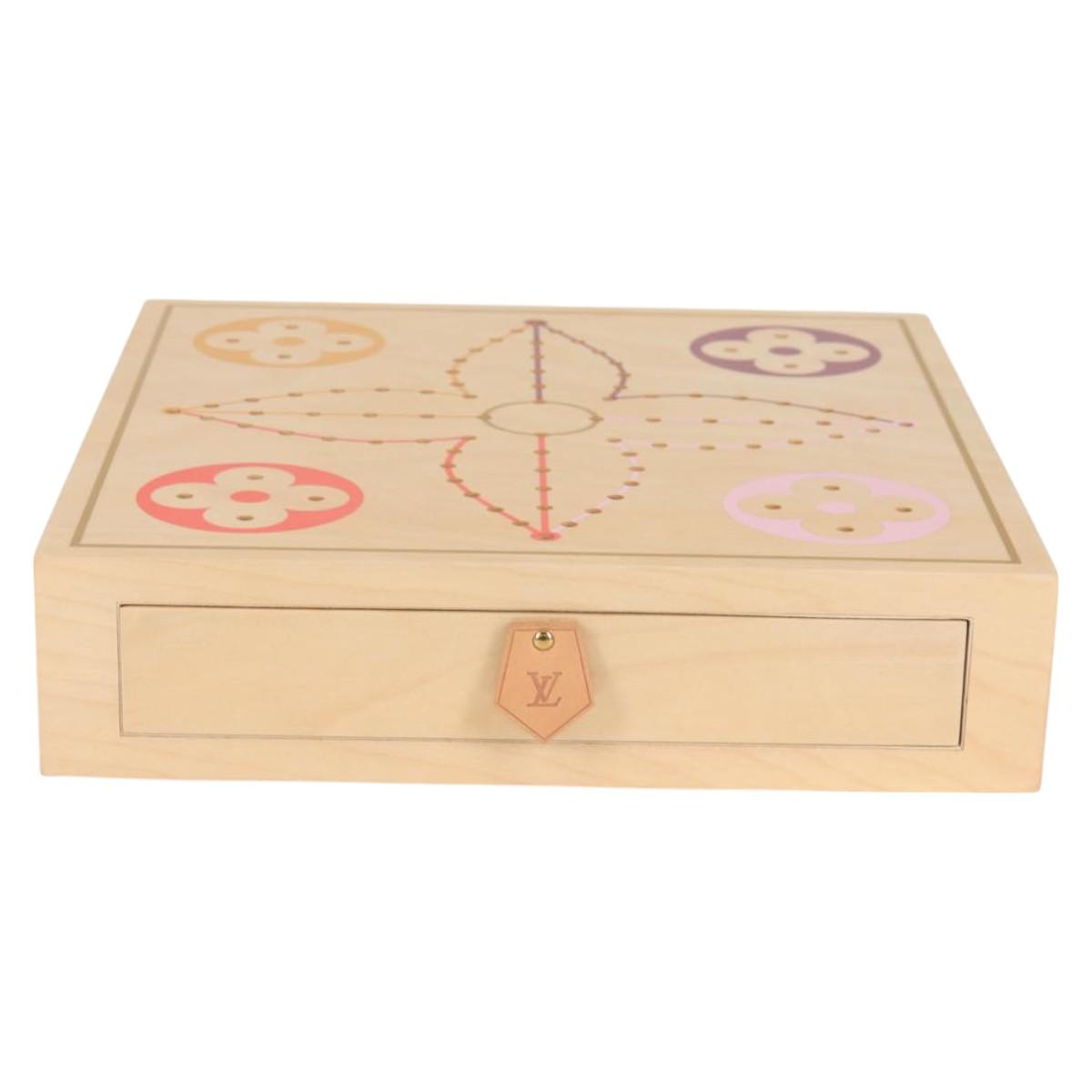 LOUIS VUITTON Vivienne Pegboard Game Wood Beige LV Auth 126237SM