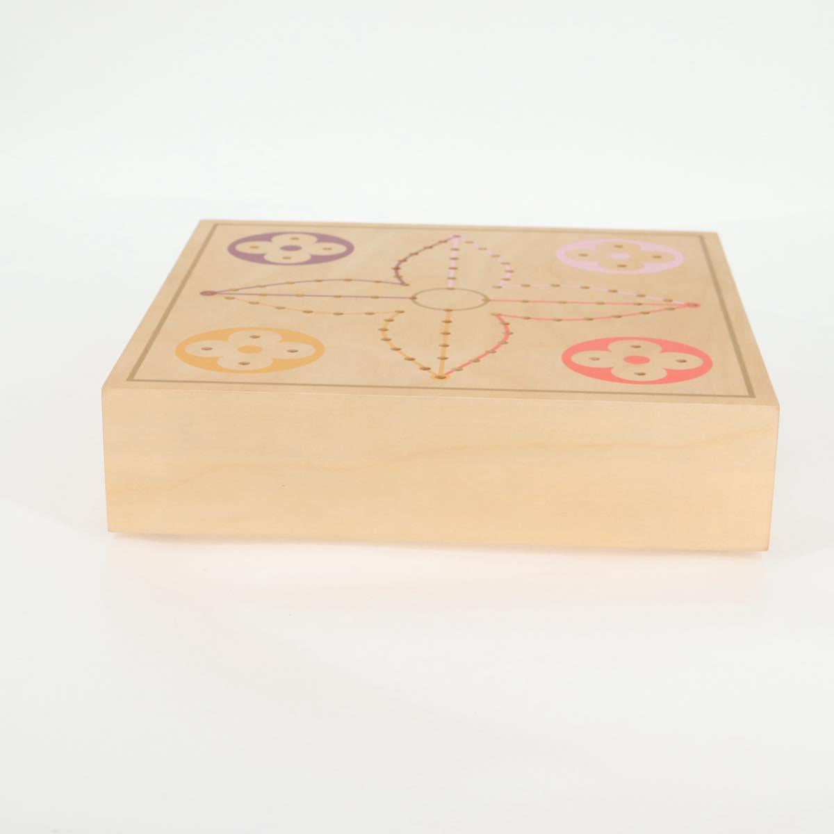 LOUIS VUITTON Vivienne Pegboard Game Wood Beige LV Auth 126237SM