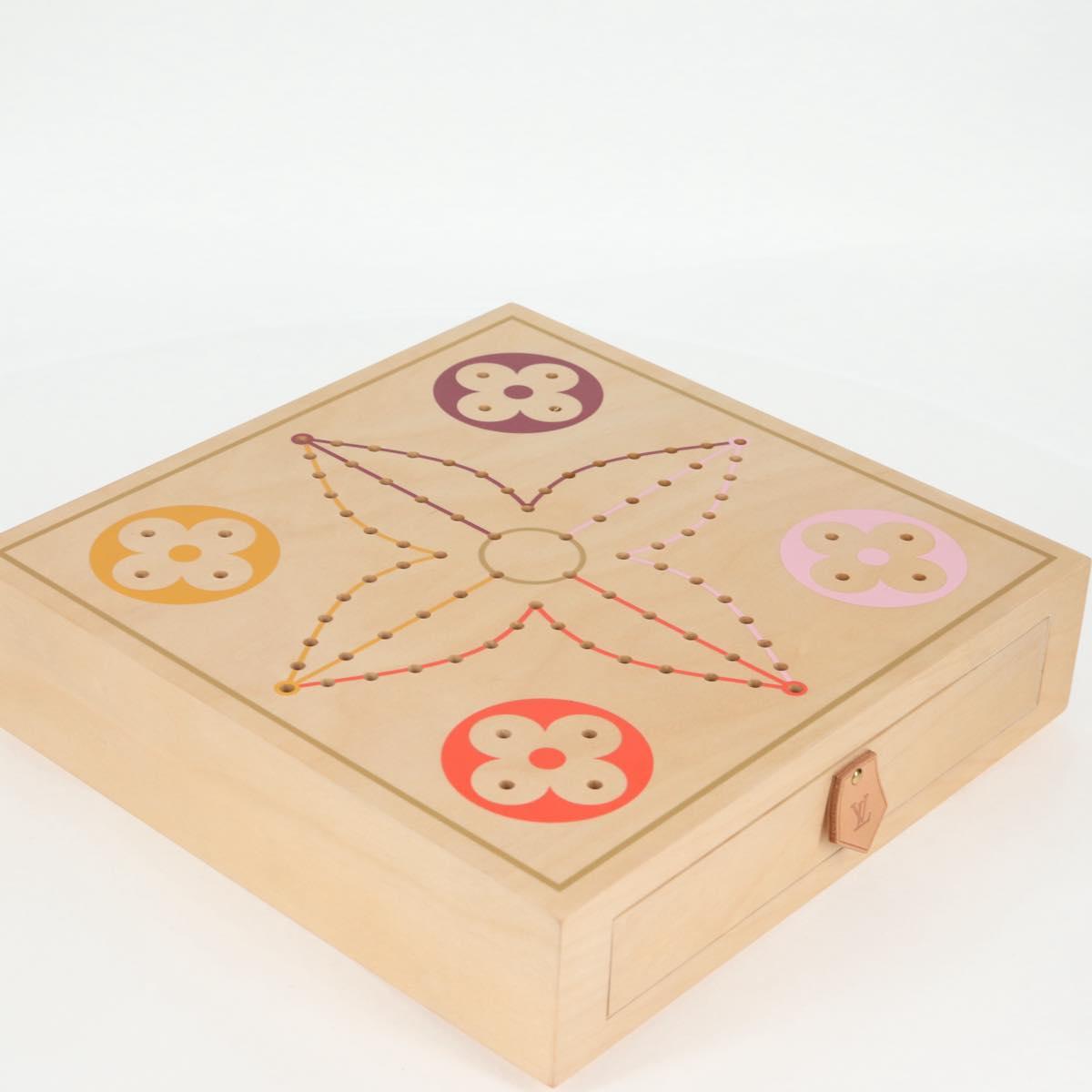 LOUIS VUITTON Vivienne Pegboard Game Wood Beige LV Auth 126237SM