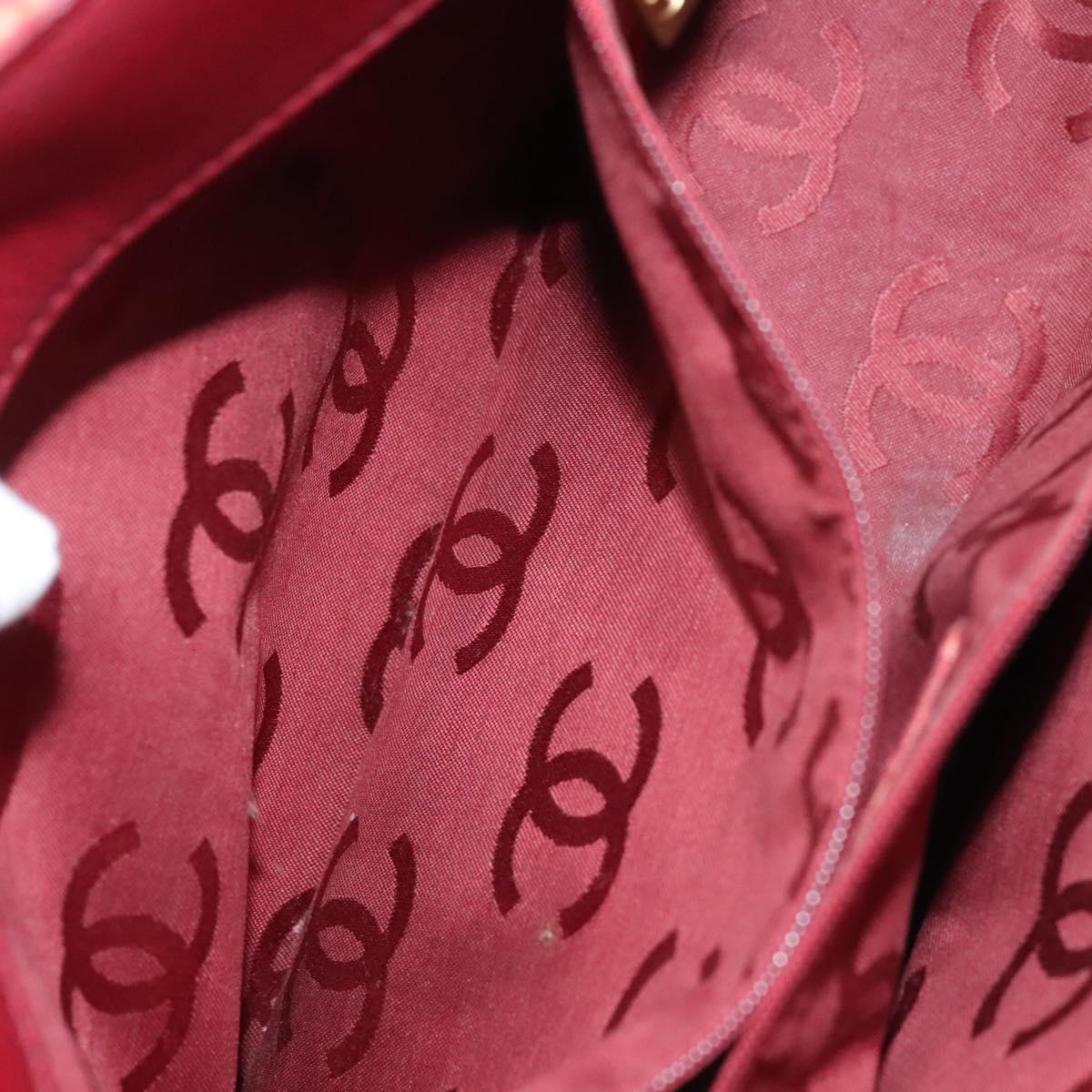 CHANEL Wild Stitch Hand Bag Caviar Skin Bordeaux Gold CC Auth 126239V