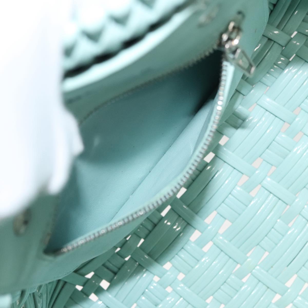 BALENCIAGA Hand Bag Vinyl 2way Green Silver Auth 126258