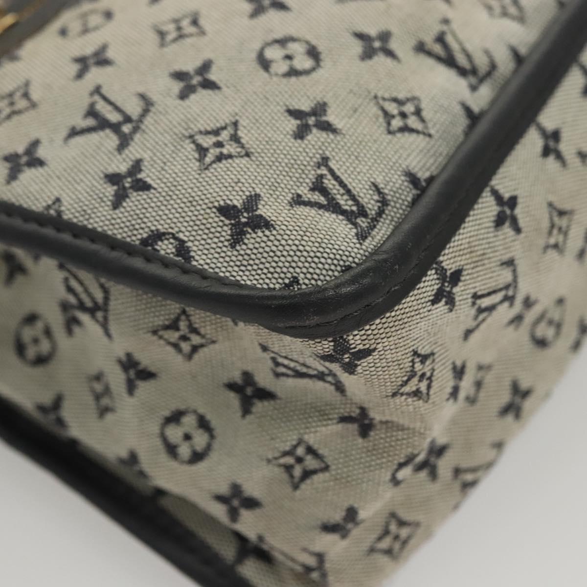 LOUIS VUITTON Monogram Mini Sac Catline Tote Bag Navy M92325 LV Auth 126282