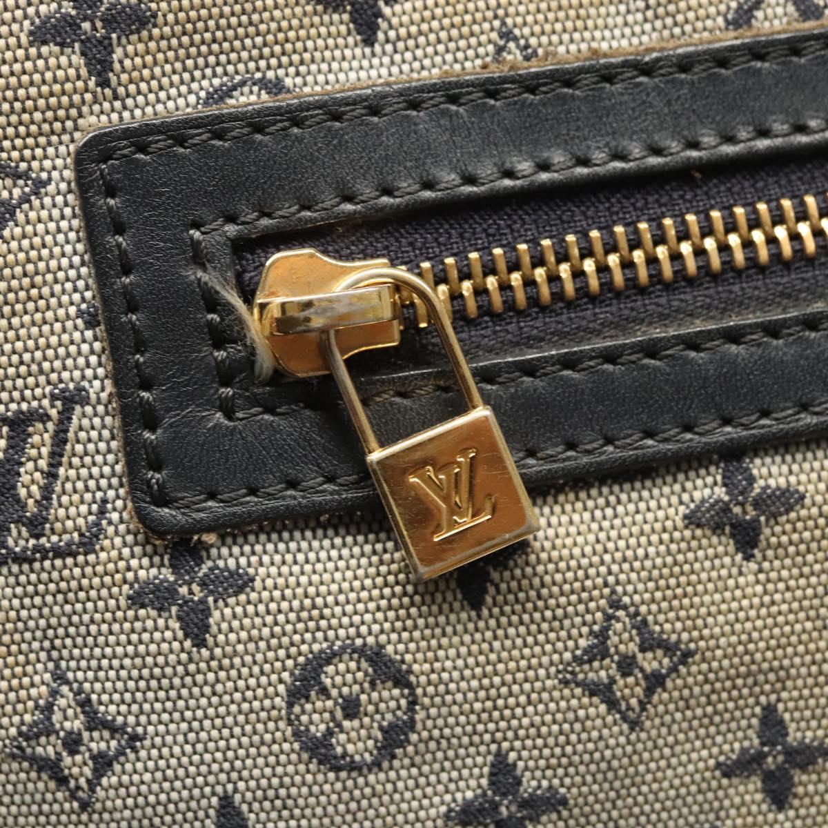 LOUIS VUITTON Monogram Mini Sac Catline Tote Bag Navy M92325 LV Auth 126282