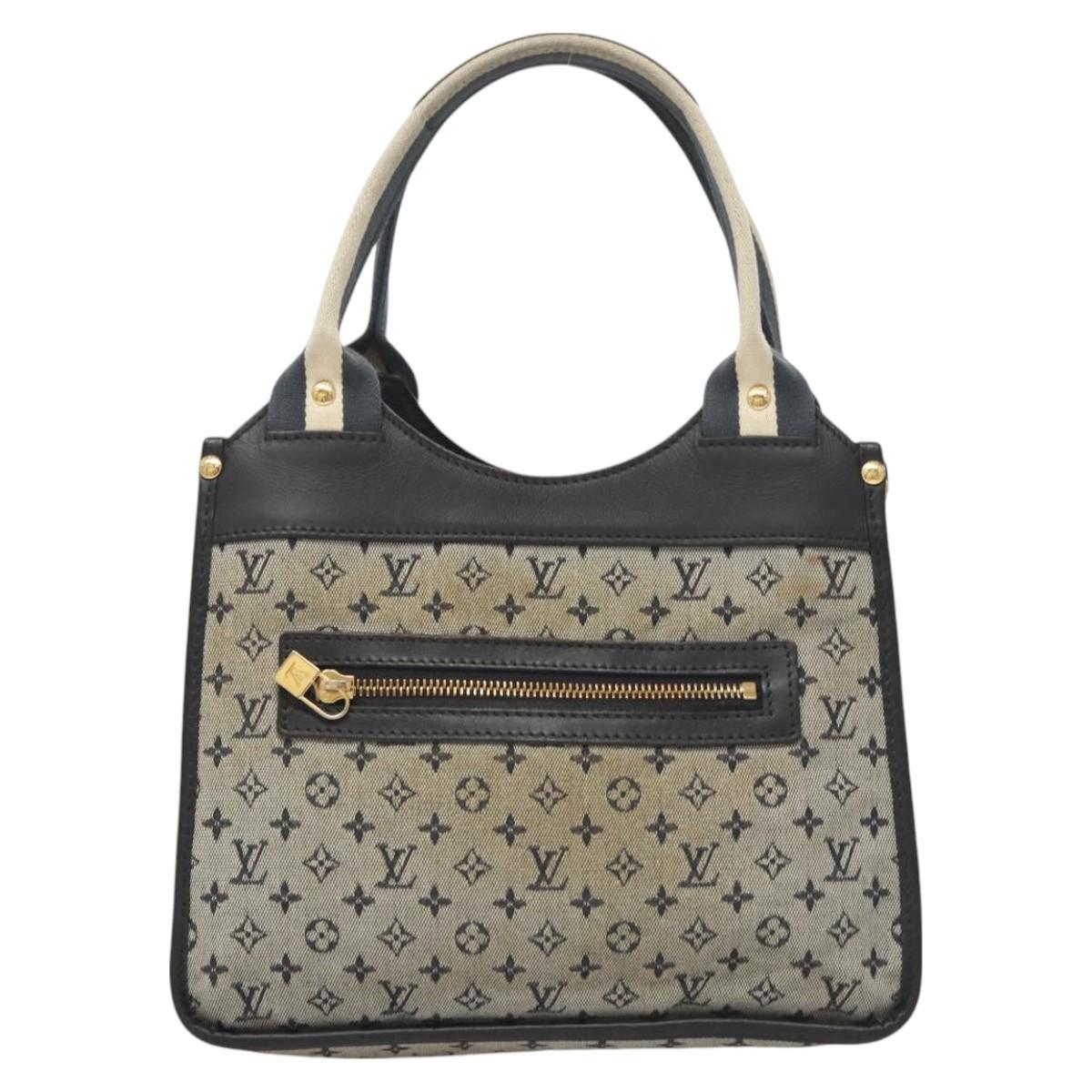 LOUIS VUITTON Monogram Mini Sac Catline Tote Bag Navy M92325 LV Auth 126282