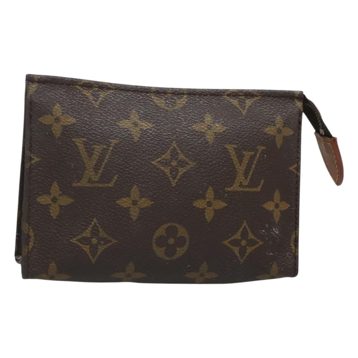 LOUIS VUITTON Monogram Poche Toilette 15 Pouch M47546 LV Auth 126311