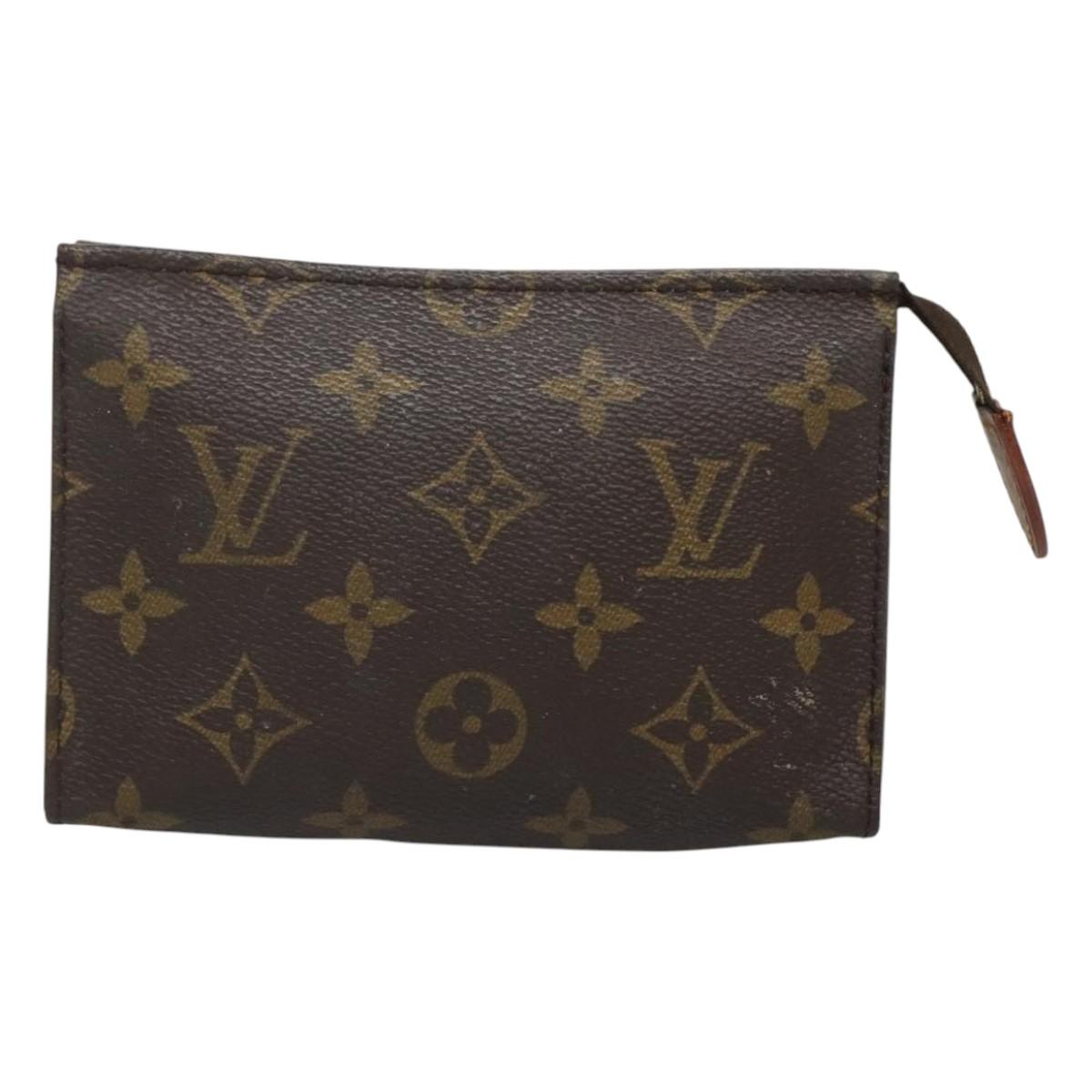 LOUIS VUITTON Monogram Poche Toilette 15 Pouch M47546 LV Auth 126311