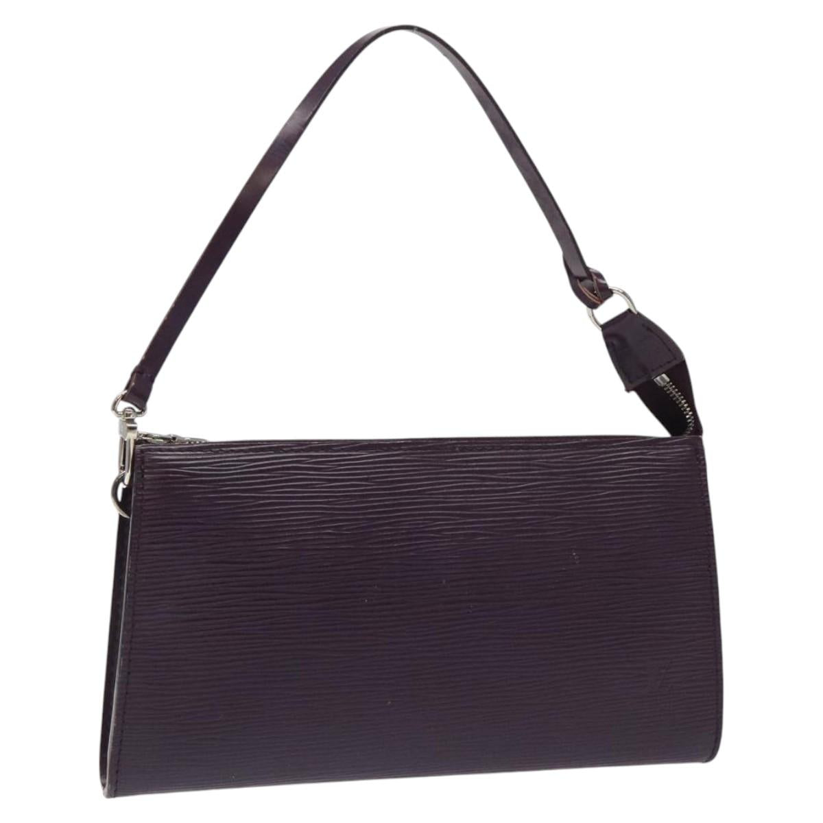 LOUIS VUITTON Epi Pochette Accessoires Pouch Purple Cassis M5298K LV Auth 126313