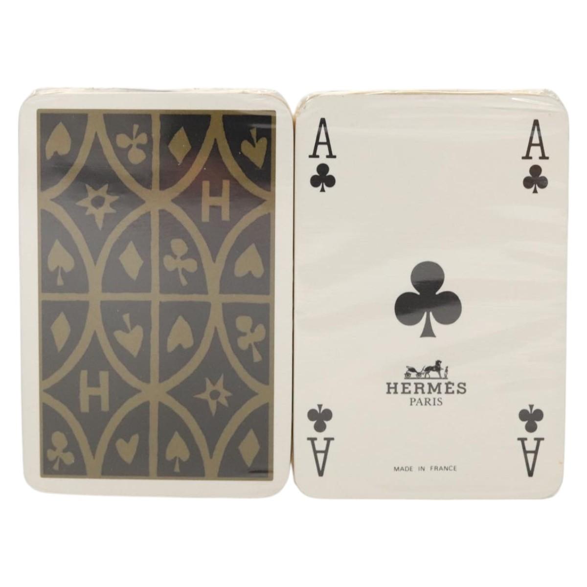 HERMES Playing Cards paper Beige Auth 126321