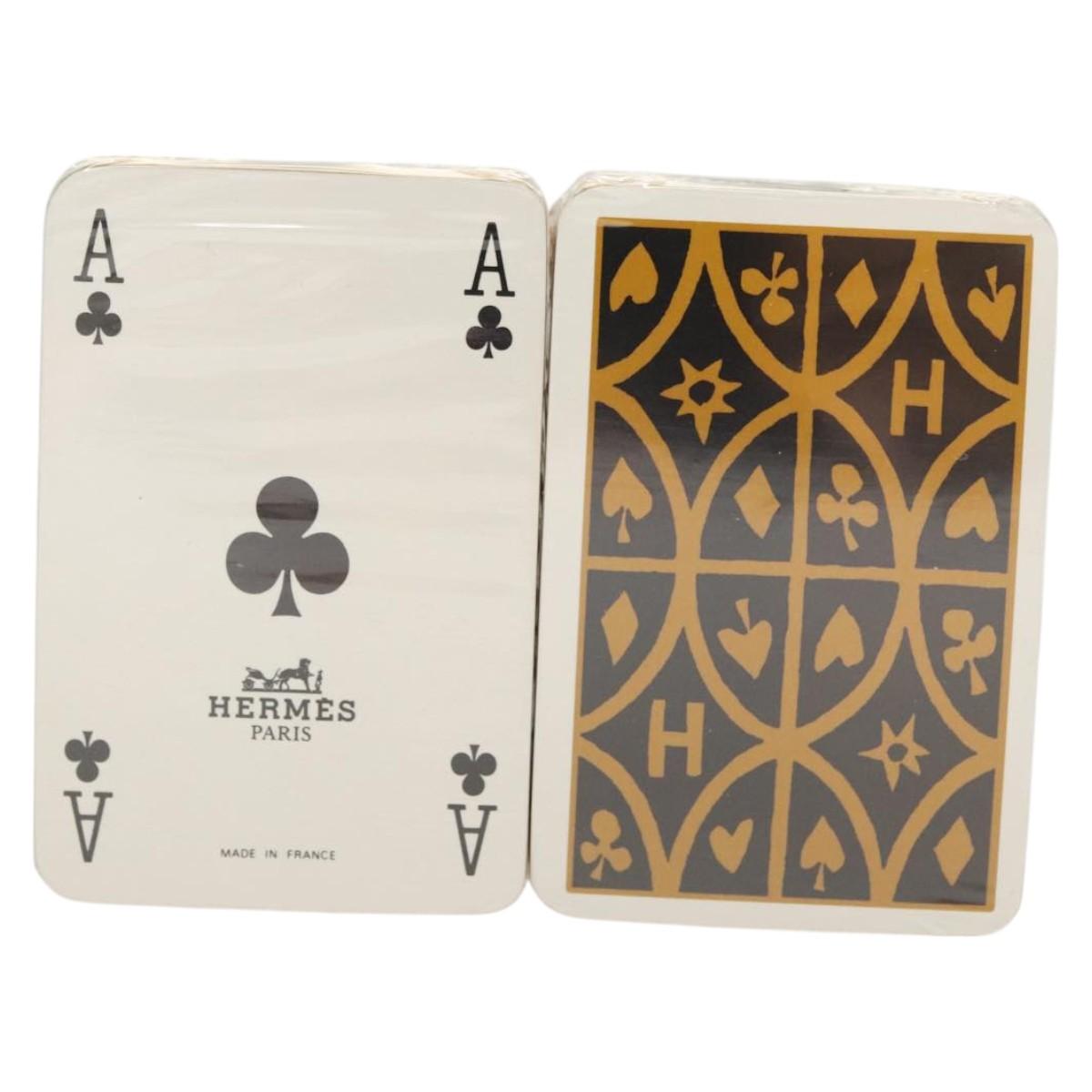 HERMES Playing Cards paper Beige Auth 126321