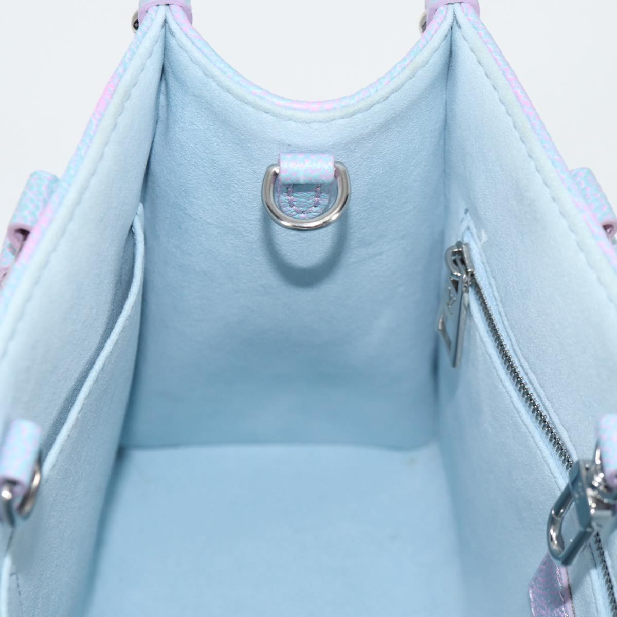 LOUIS VUITTON Monogram Empreinte On The Go PM Bag 2way Blue M46067 Auth 126345SM