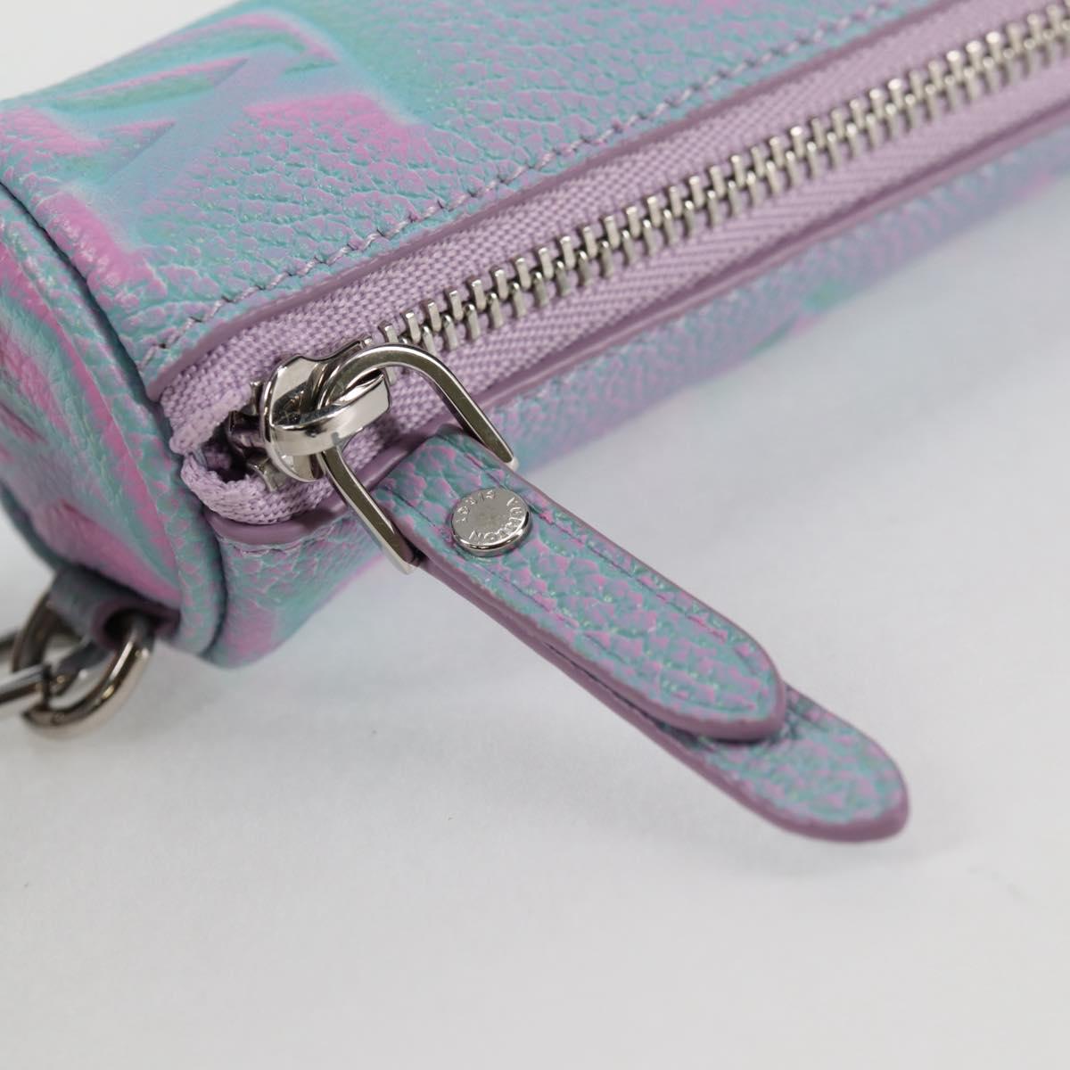 LOUIS VUITTON Monogram Empreinte Micro Papillon Pouch Lila M00837 Auth 126346SAM