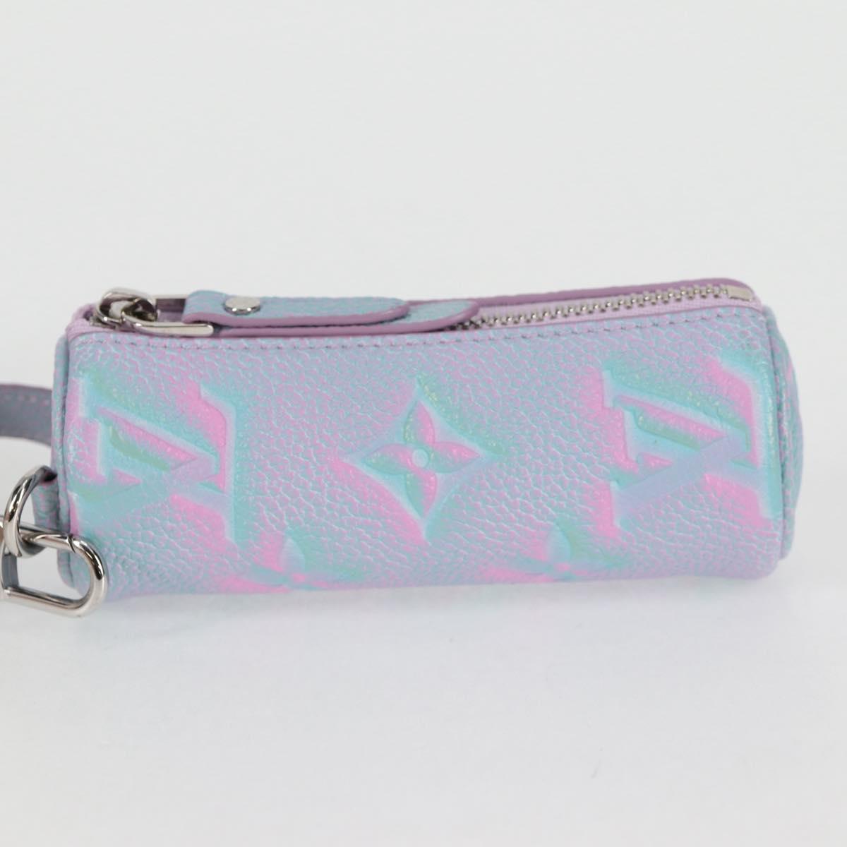 LOUIS VUITTON Monogram Empreinte Micro Papillon Pouch Lila M00837 Auth 126346SAM