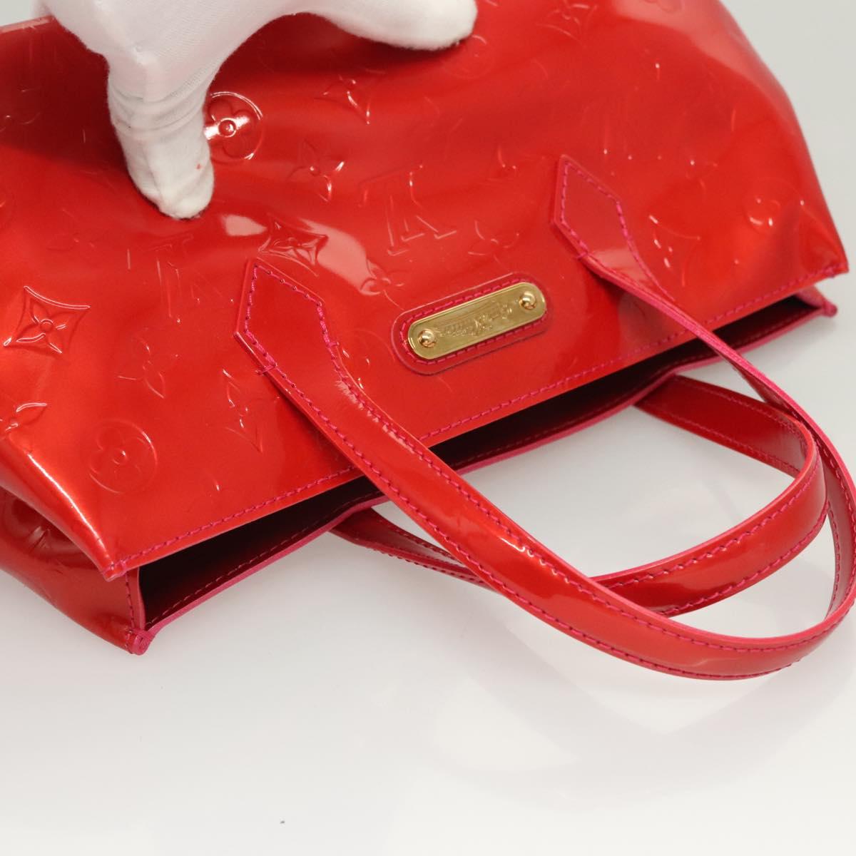LOUIS VUITTON Monogram Vernis Wilshire PM Hand Bag Rose Pop M93643 Auth 126362