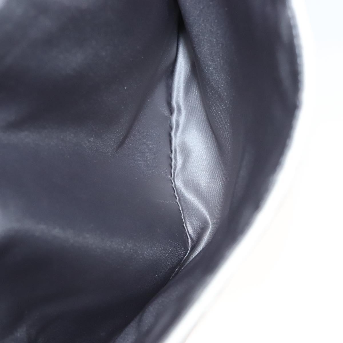 CHANEL Matelasse Shoulder Bag Lamb Skin White CC Auth 126364