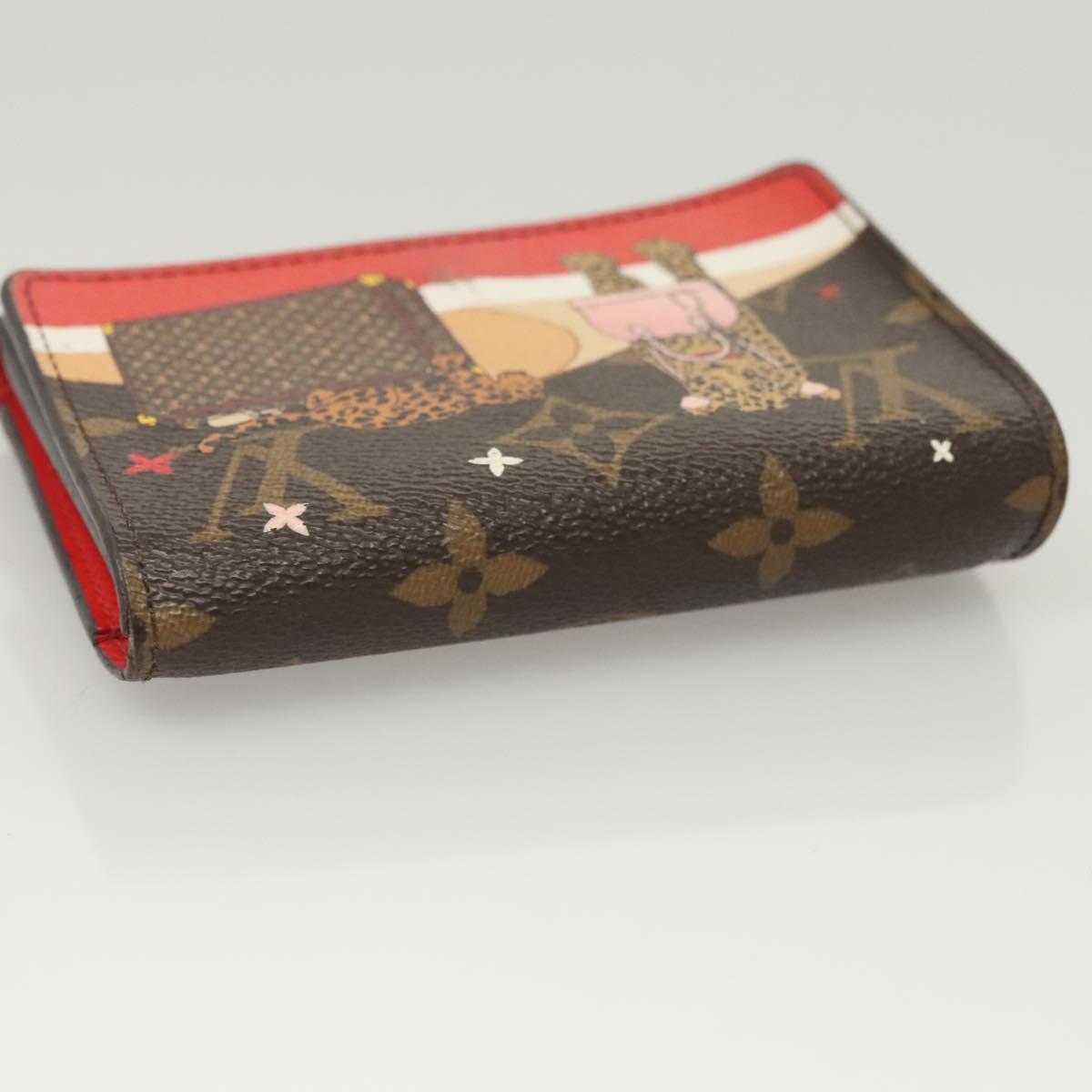 LOUIS VUITTON Animal Print Portefeuille Victorine Wallet M63326 LV Auth 126370