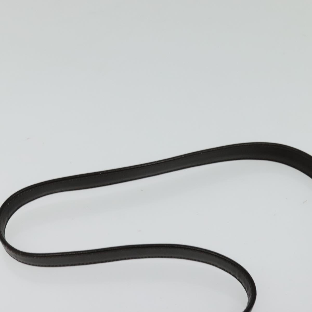 Christian Dior Shoulder Bag Leather Brown Gold Auth 126374