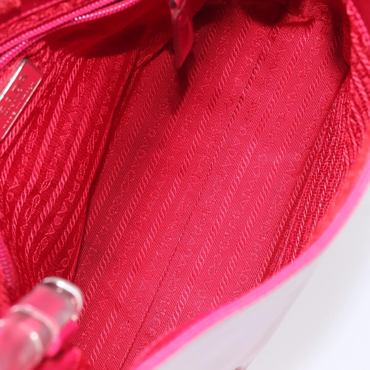 PRADA Shoulder Bag Enamel Pink Auth 126380