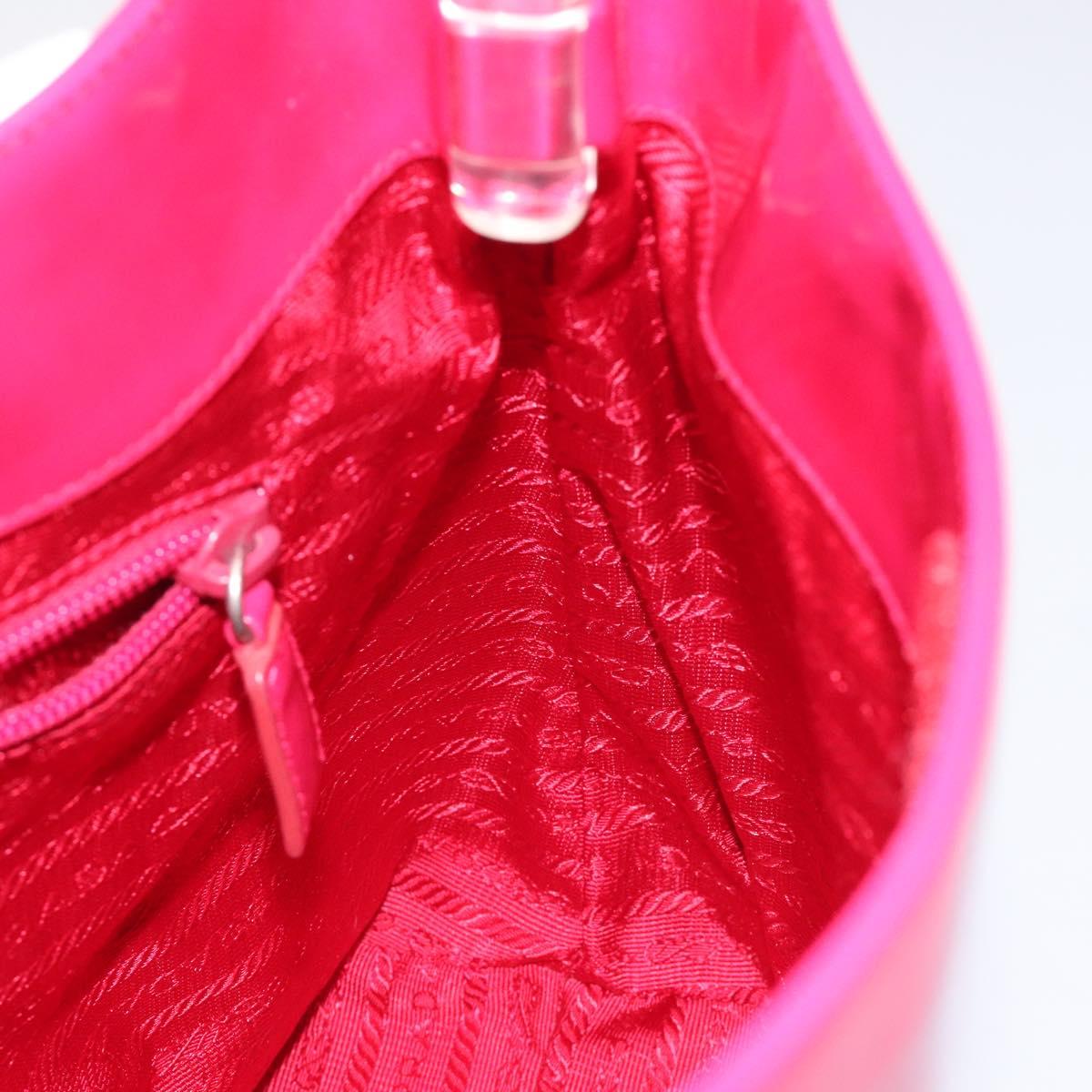 PRADA Shoulder Bag Enamel Pink Auth 126380