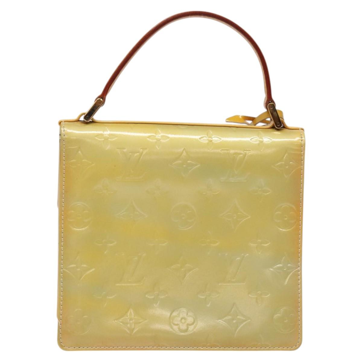 LOUIS VUITTON Monogram Vernis Spring Street Hand Bag Gris M91029 LV Auth 126386